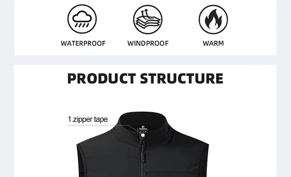 YKYWBIKE Men Cycling Gelit Thermal Fleece Bicycle Windbreaker Sleeveless Bike Vest Windproof Waterproof Cycling