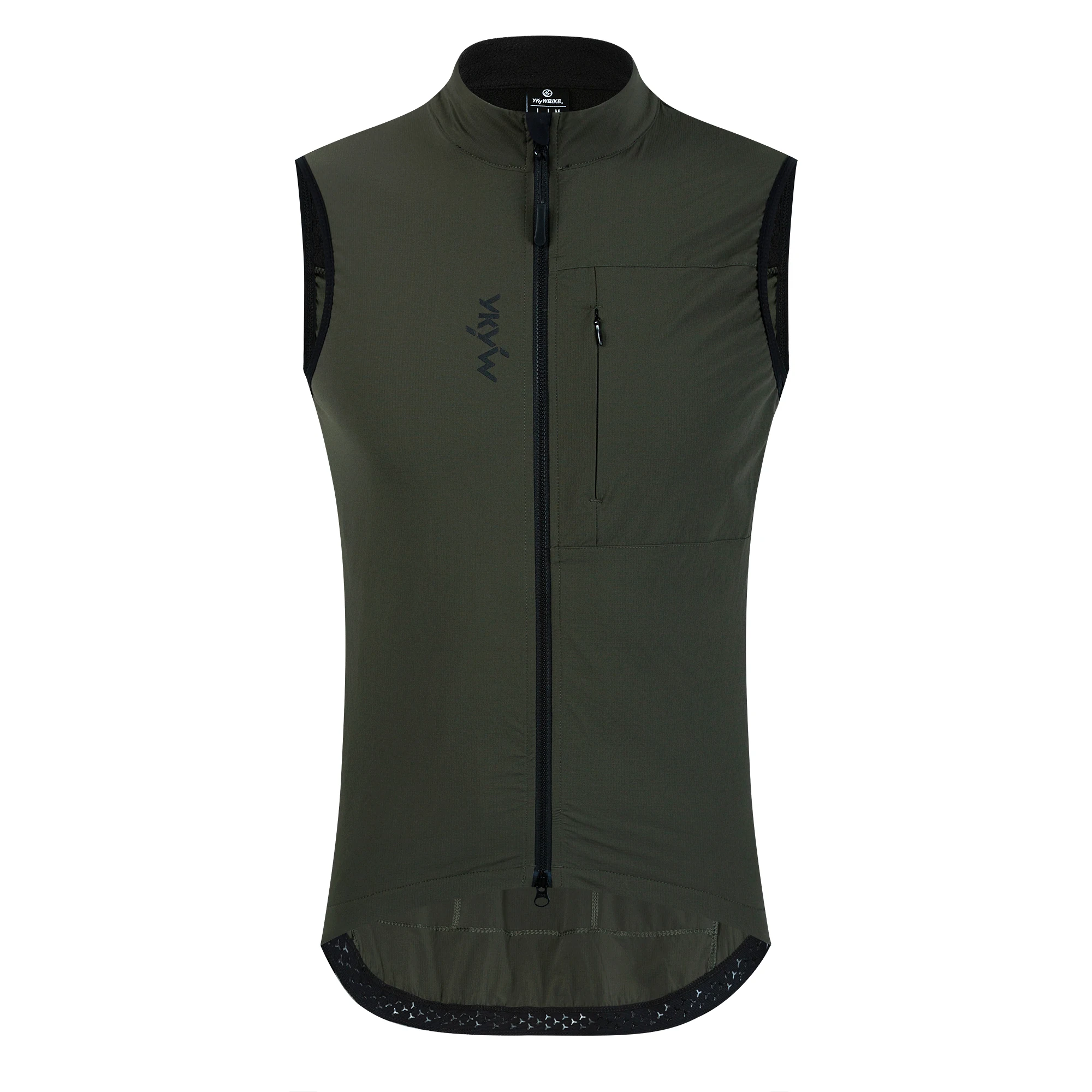YKYWBIKE Men Cycling Gelit Thermal Fleece Bicycle Windbreaker Sleeveless Bike Vest Windproof Waterproof Cycling