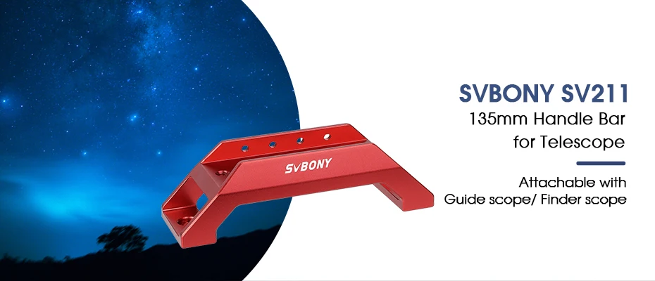 SVBONY SV211 135mm Handle Bar for Telescope SV503 70F6 80F7, SV550 80F6 Guide Scope/ Finder Dovetail Mount