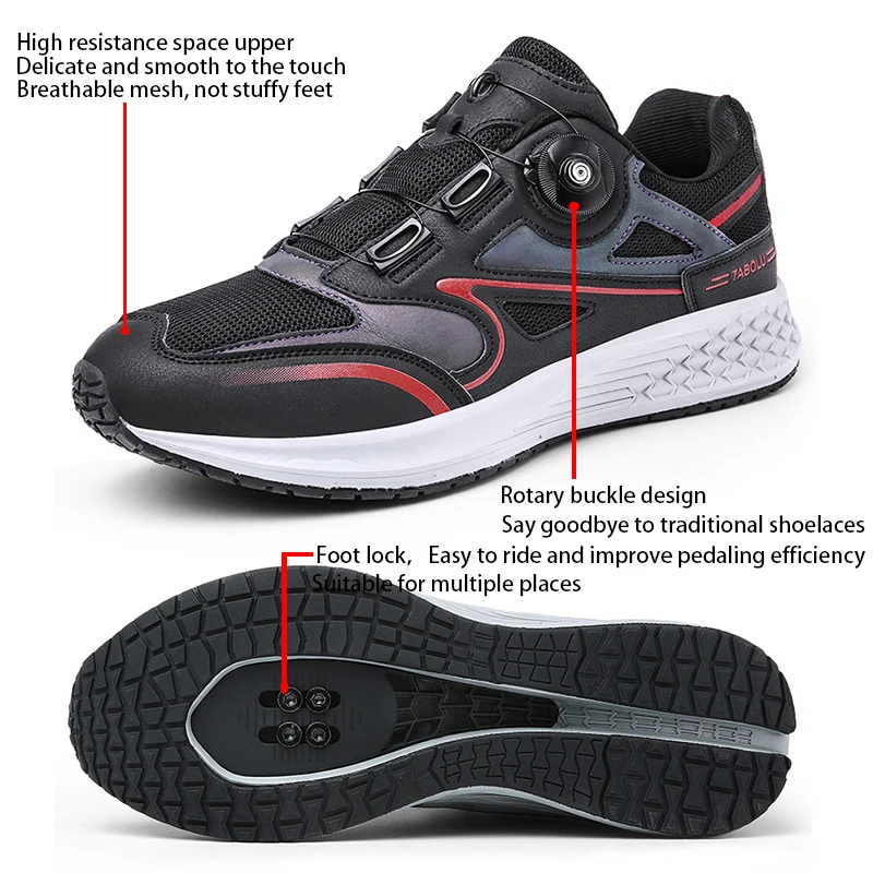 Mtb Cycling Shoes Men 2024 Flat Bottom Dirt Bike Race Mountain Footwear Bicycle Indoor Cleats Lock Cleat Trekking Cycling Sneake