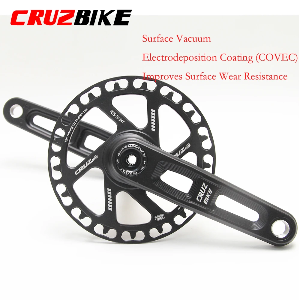 CRUZbike Children's Folding Bike Crankset Ultralight 127/140/150mm Hollow Tech Crank Aluminum Alloy Bicycle Parts Accessories