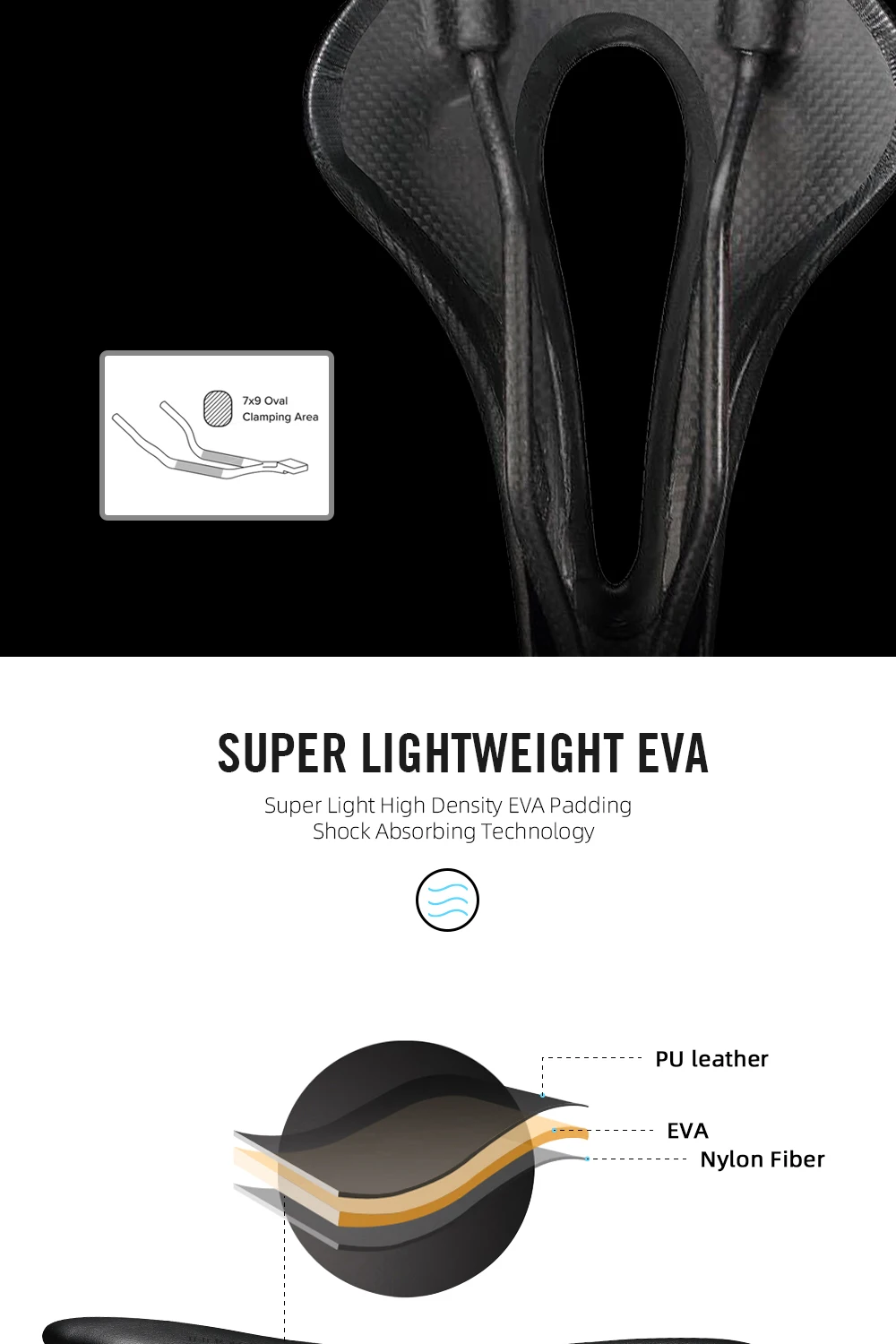 RYET Carbon Bike Saddle Ultralight Leather Road Bike MTB Racing Pu Soft Seat Cushion Bicycle OVAL RAIL7*9 Seating Cycling Parts