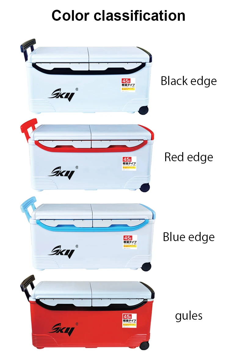 ZYZHE 45L Fishing Tackle Box Large Capacity Telescopic Drawbar Design with Wheel Keep Temperature Fishing Tackle Storage Case
