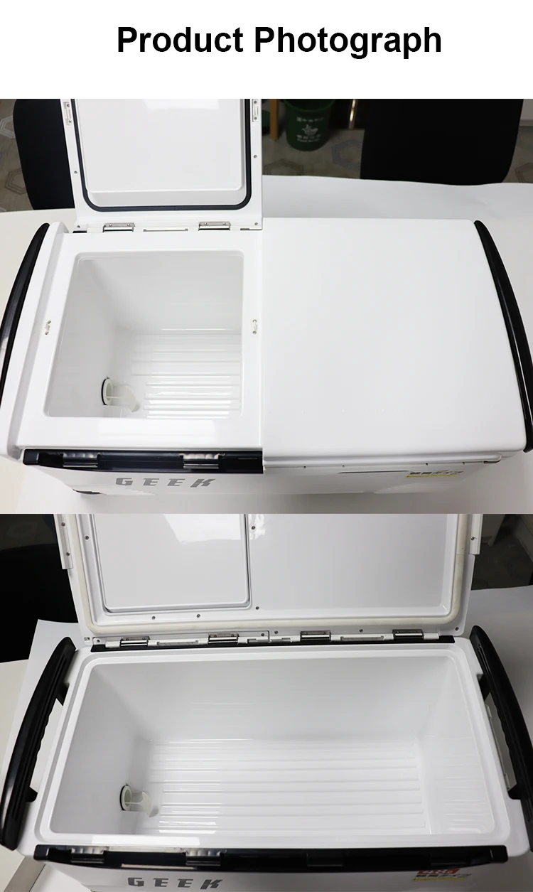 ZYZHE 45L Fishing Tackle Box Large Capacity Telescopic Drawbar Design with Wheel Keep Temperature Fishing Tackle Storage Case