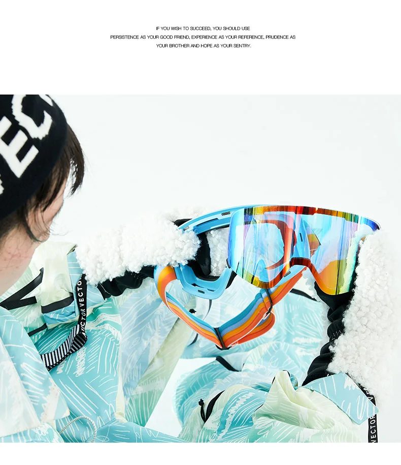 VECTOR Ski Goggles Snowboard Anti-fog and Anti-ultraviolet Poc Men Women Skiing Eyewear UV400 Snow Protection Glasses Double