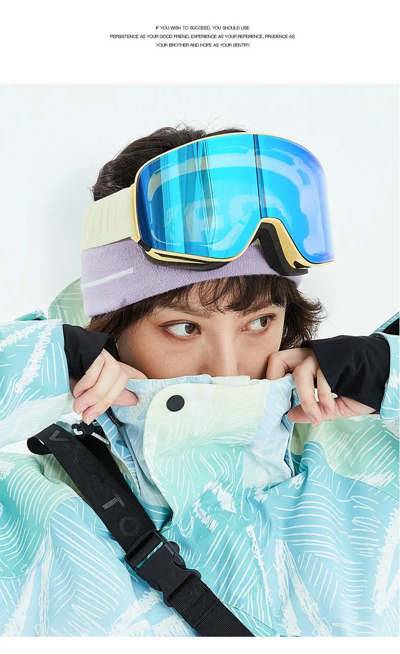 VECTOR Ski Goggles Snowboard Anti-fog and Anti-ultraviolet Poc Men Women Skiing Eyewear UV400 Snow Protection Glasses Double