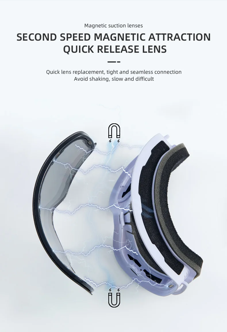 VECTOR Ski Goggles Snowboard Anti-fog and Anti-ultraviolet Poc Men Women Skiing Eyewear UV400 Snow Protection Glasses Double