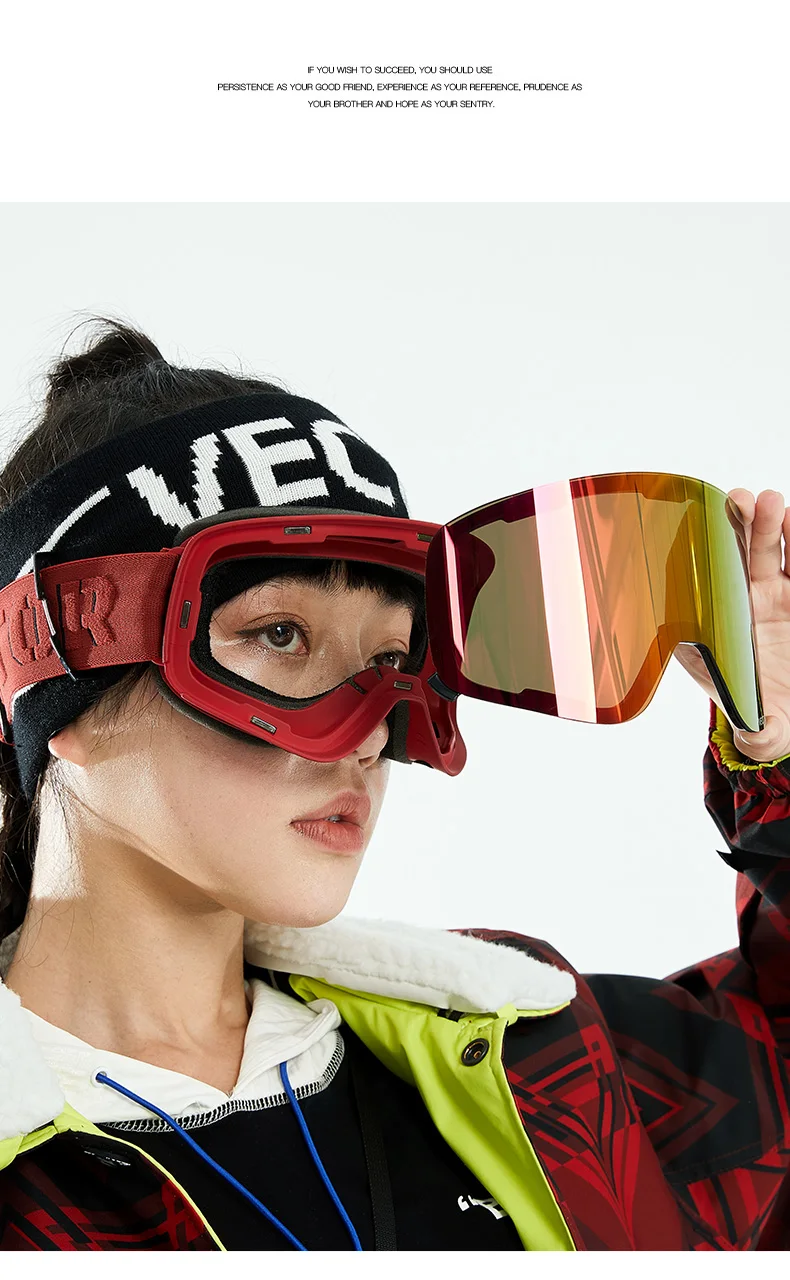 VECTOR Ski Goggles Snowboard Anti-fog and Anti-ultraviolet Poc Men Women Skiing Eyewear UV400 Snow Protection Glasses Double