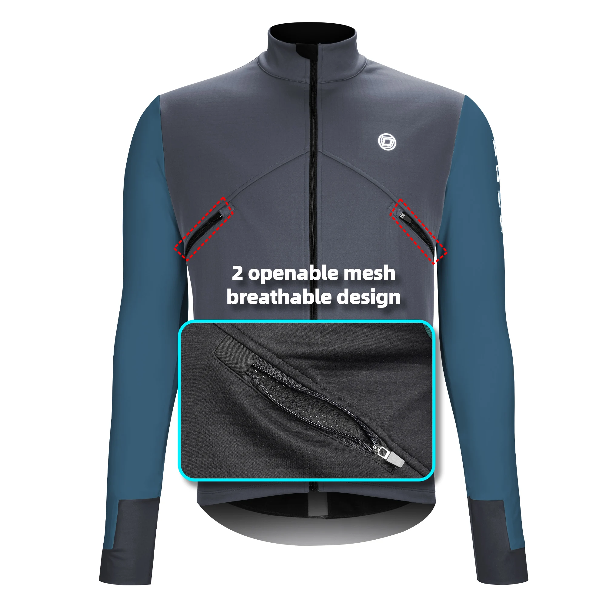 DAREVIE Cycling Men's Jacket Windproof Fleece Pro Cycling Jackets Long Sleeve Warm Soft Brushed Pro Breathable Bicycle Clothing