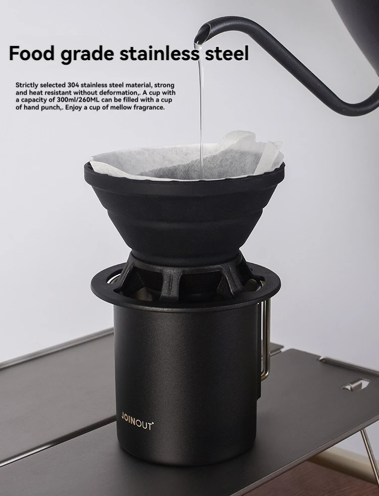 Travel Handmade Coffee Set Outdoor Car Camping Portable Cake Filter Cup Silicone Filter Cup Entry Combination Coffee Maker Sets