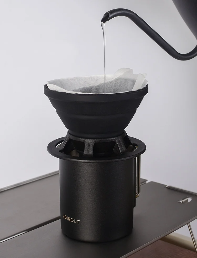 Travel Handmade Coffee Set Outdoor Car Camping Portable Cake Filter Cup Silicone Filter Cup Entry Combination Coffee Maker Sets