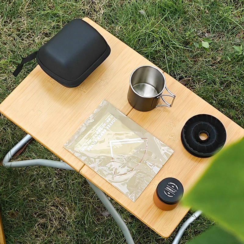 Travel Handmade Coffee Set Outdoor Car Camping Portable Cake Filter Cup Silicone Filter Cup Entry Combination Coffee Maker Sets