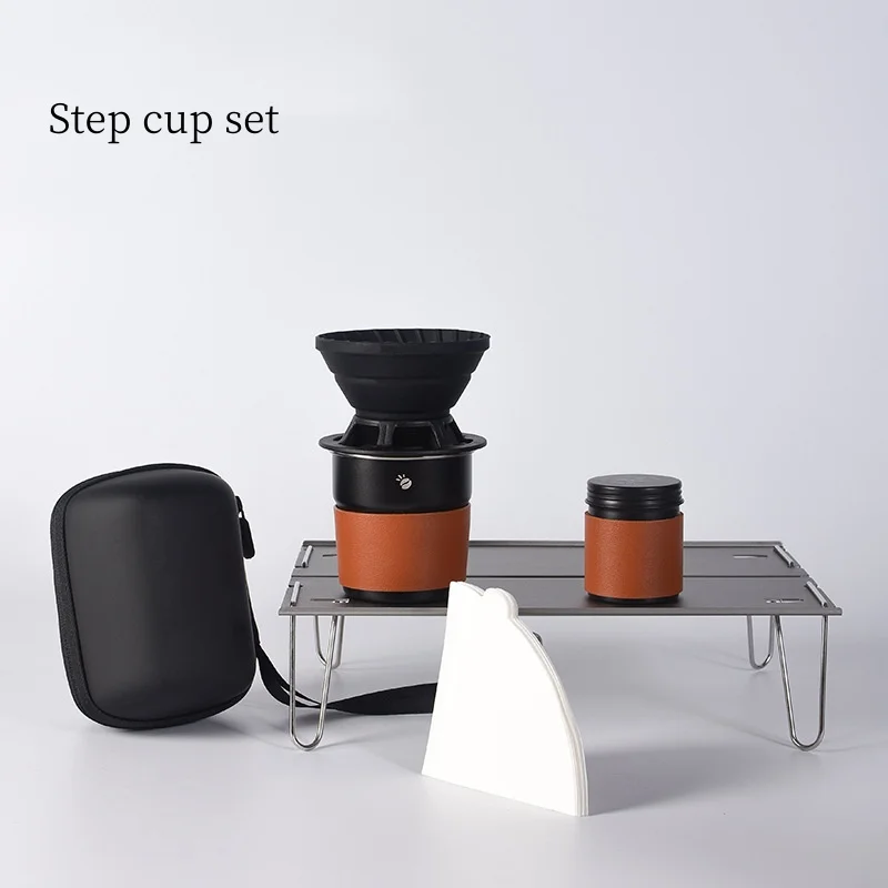 Travel Handmade Coffee Set Outdoor Car Camping Portable Cake Filter Cup Silicone Filter Cup Entry Combination Coffee Maker Sets