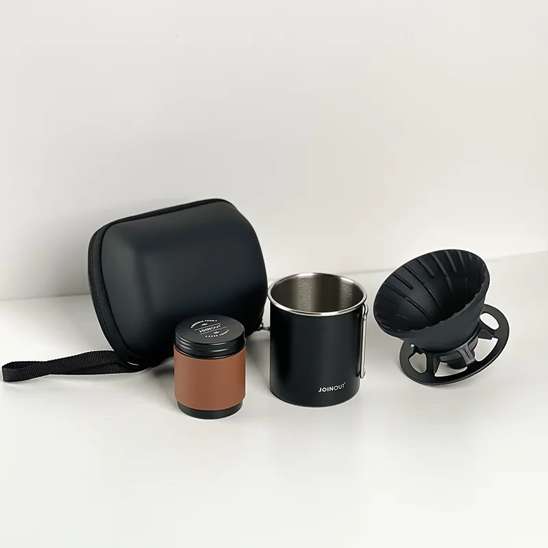 Travel Handmade Coffee Set Outdoor Car Camping Portable Cake Filter Cup Silicone Filter Cup Entry Combination Coffee Maker Sets