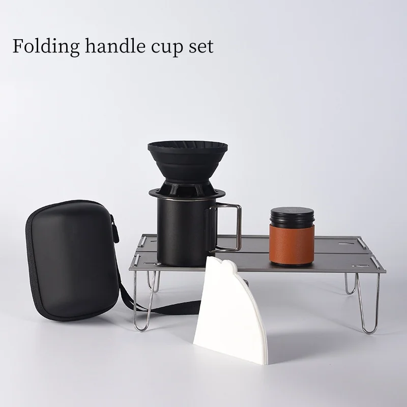 Travel Handmade Coffee Set Outdoor Car Camping Portable Cake Filter Cup Silicone Filter Cup Entry Combination Coffee Maker Sets
