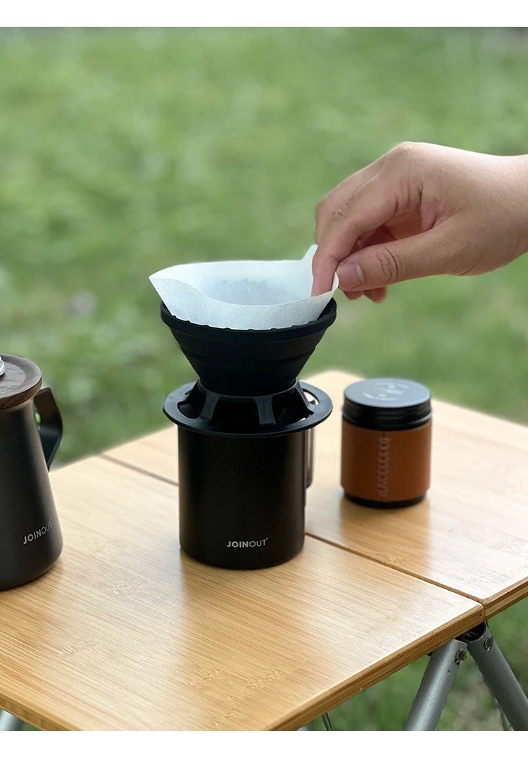 Travel Handmade Coffee Set Outdoor Car Camping Portable Cake Filter Cup Silicone Filter Cup Entry Combination Coffee Maker Sets