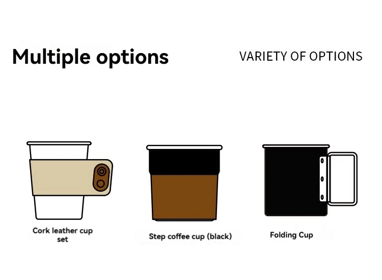 Travel Handmade Coffee Set Outdoor Car Camping Portable Cake Filter Cup Silicone Filter Cup Entry Combination Coffee Maker Sets