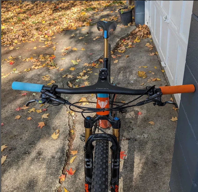 TRIFOX Carbon Fiber MTB Bicycle Integrated Handlebar With Stem -17 Degree 80*740/800mm Mountain Bike Parts