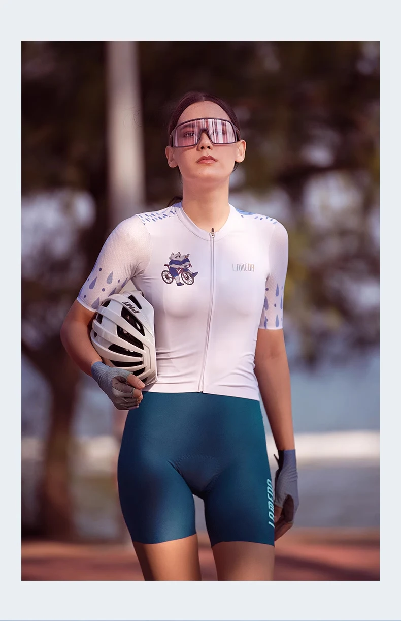 LAMEDA Summer Women Cycling Bib Shorts 3D Padded MTB Bicycle Shorts with Shoulder Straps Bike Biking Bib Shorts Pants Quick-Dry