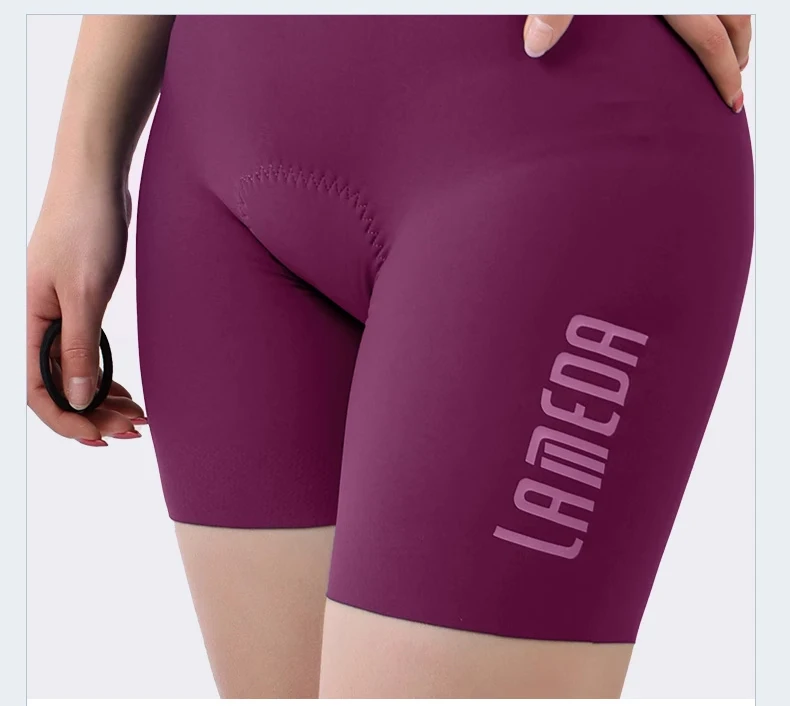 LAMEDA Summer Women Cycling Bib Shorts 3D Padded MTB Bicycle Shorts with Shoulder Straps Bike Biking Bib Shorts Pants Quick-Dry