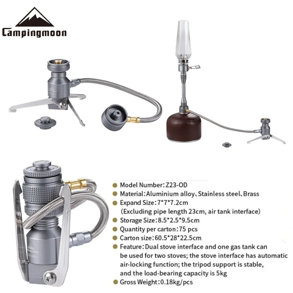 CPAMINGMOON Camping Outdoor Adventure Z23-OD Rocket Furnace Support Three Pin Adapter Flat Gas Furnace Head Bracket