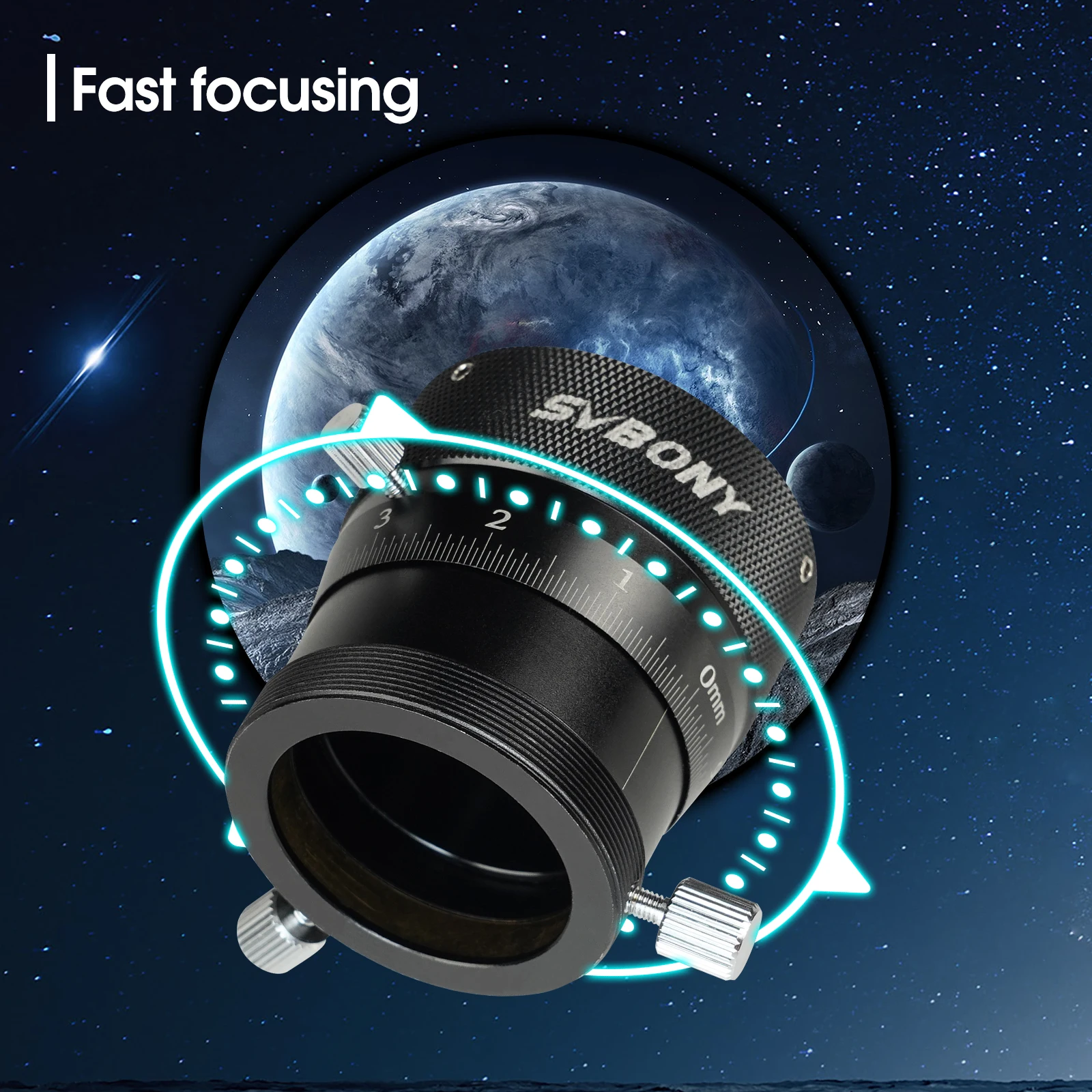 SVBONY 1.25" SV161 Double Helical Focuser for Telescope Guide Scope with SV150 Adapter