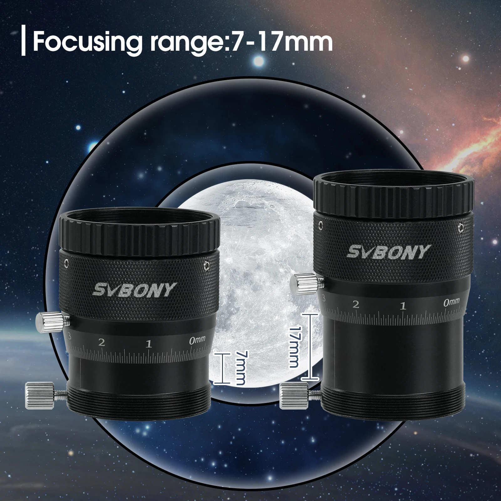 SVBONY 1.25" SV161 Double Helical Focuser for Telescope Guide Scope with SV150 Adapter