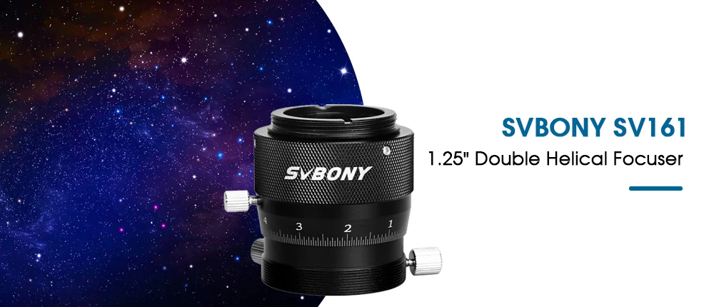 SVBONY 1.25" SV161 Double Helical Focuser for Telescope Guide Scope with SV150 Adapter