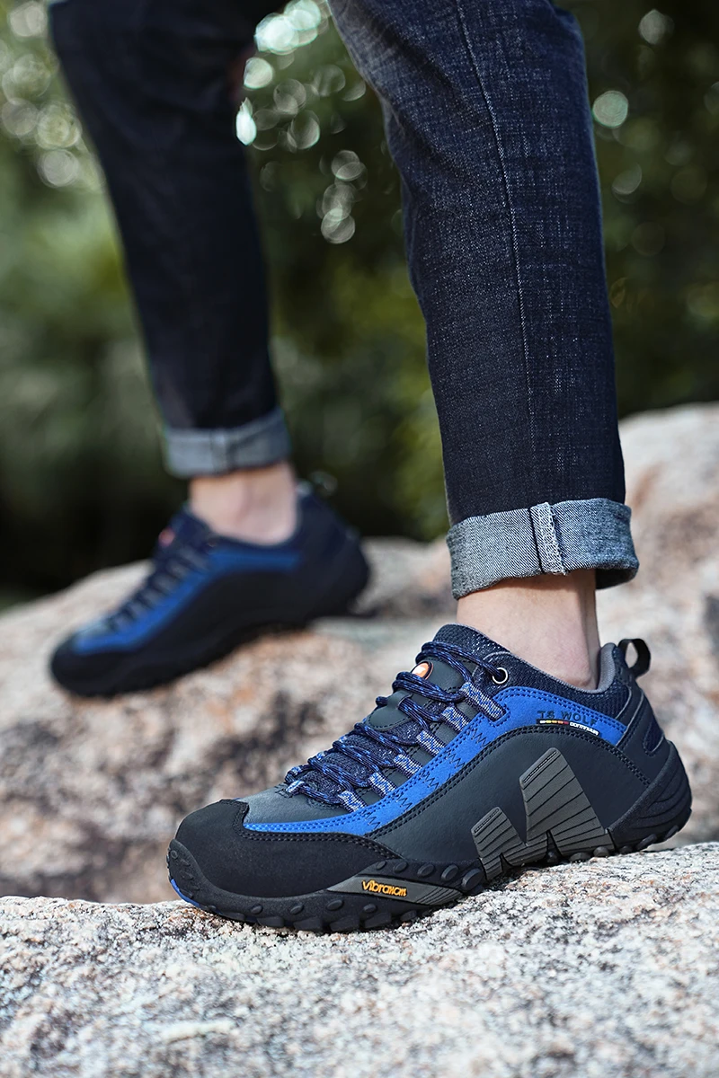 Outdoor Lover Trekking Shoes Men Waterproof Hiking Shoes Mountain Boots Genuine Leather Woodland Hunting Tactical Shoes