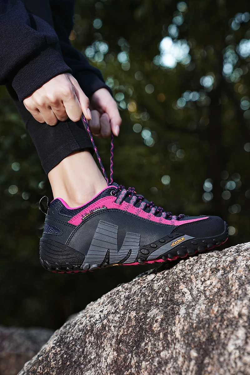 Outdoor Lover Trekking Shoes Men Waterproof Hiking Shoes Mountain Boots Genuine Leather Woodland Hunting Tactical Shoes