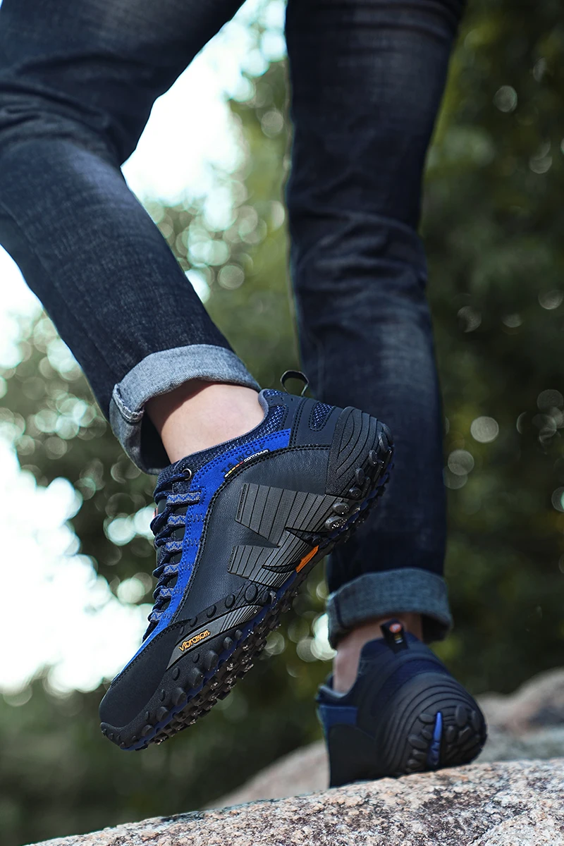 Outdoor Lover Trekking Shoes Men Waterproof Hiking Shoes Mountain Boots Genuine Leather Woodland Hunting Tactical Shoes