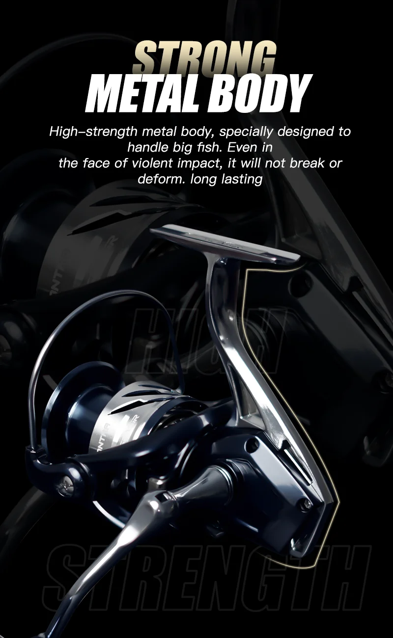 SEASIR Contra Spinning Fishing Reel 2000-6000 5.2:1 Max Drag 15KG/33LB Aluminum Power Handle All Metal Seawater Big Fish Coil