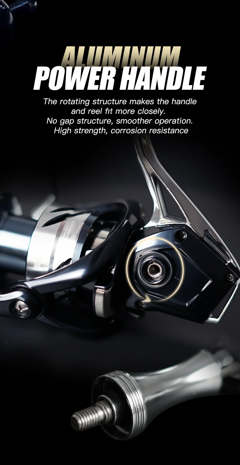 SEASIR Contra Spinning Fishing Reel 2000-6000 5.2:1 Max Drag 15KG/33LB Aluminum Power Handle All Metal Seawater Big Fish Coil