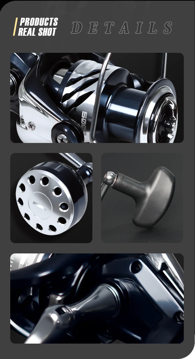 SEASIR Contra Spinning Fishing Reel 2000-6000 5.2:1 Max Drag 15KG/33LB Aluminum Power Handle All Metal Seawater Big Fish Coil