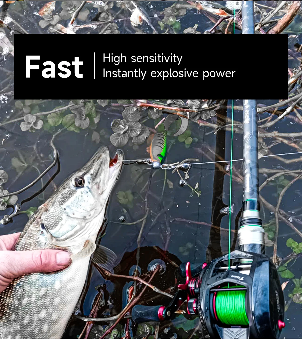 HANDING SINDOREI H/XH/XXH Power Pike Fishing Rod 21-260g Lure Powerful Catfish Snakehead Giant Fast Action Camouflage EVA Handle