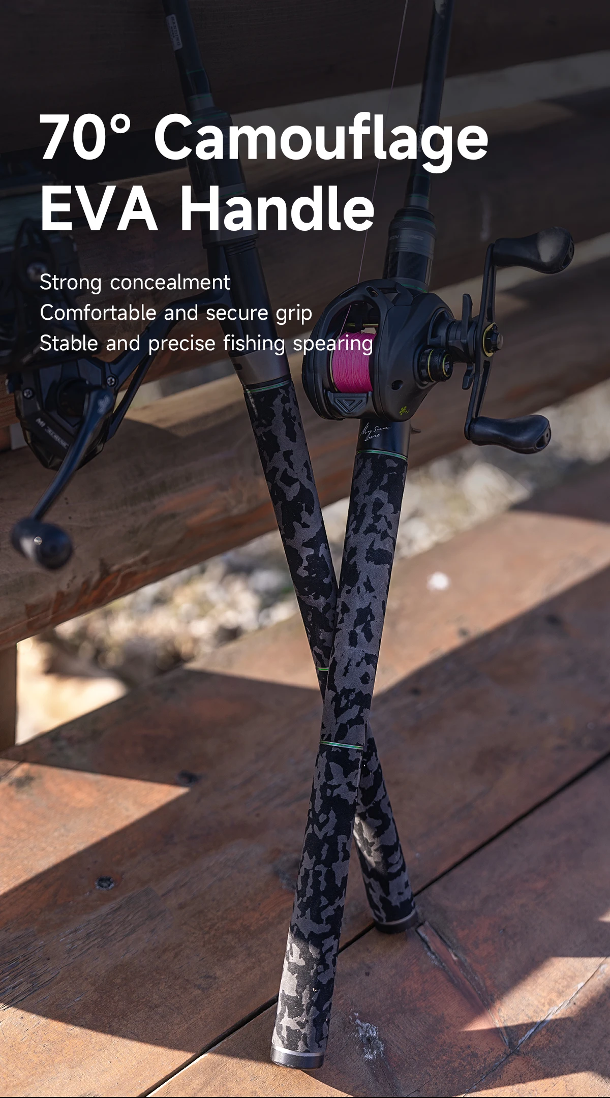 HANDING SINDOREI H/XH/XXH Power Pike Fishing Rod 21-260g Lure Powerful Catfish Snakehead Giant Fast Action Camouflage EVA Handle