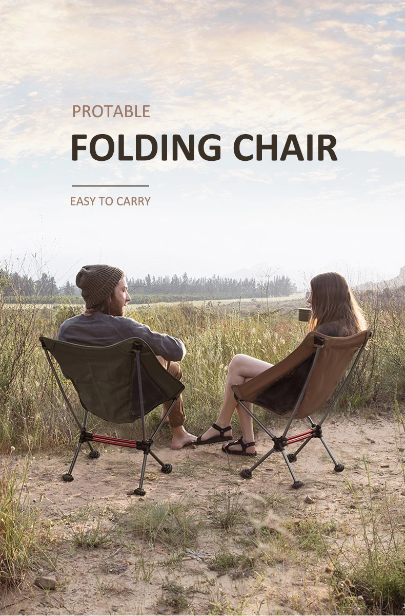 Naturehike Camping Moon Chair Lightweight Portable Aluminum Alloy Seat Folding Backpack Chair Outdoor Hiking Fishing Beach Chair