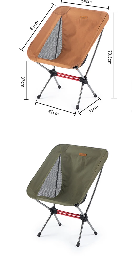 Naturehike Camping Moon Chair Lightweight Portable Aluminum Alloy Seat Folding Backpack Chair Outdoor Hiking Fishing Beach Chair