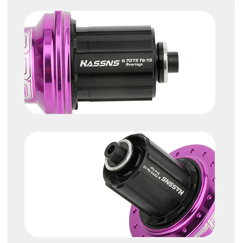 HASSNS PRO7 MTB 36H Hub 32 36 Holes Bearing Bike Freehub Rear Hub Quick Release 32H Four Palin 7 8 9 10 11 12 Speed 6 Pawl Hubs
