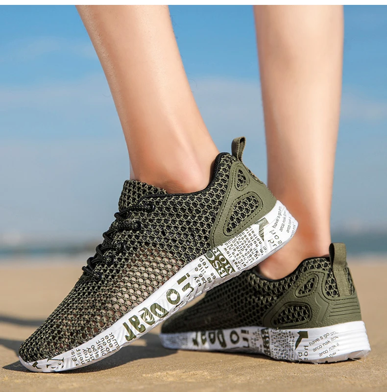 Men Women Barefoot Beach Shoes Water Wading Shoes For Fishing Swimming Aqua Mesh Sneakers Quick-Drying