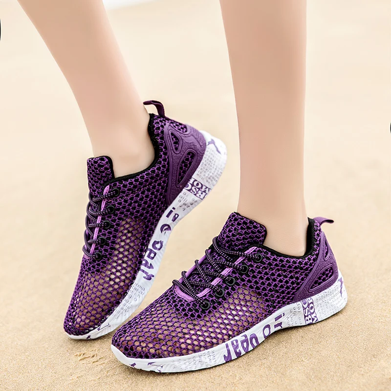 Men Women Barefoot Beach Shoes Water Wading Shoes For Fishing Swimming Aqua Mesh Sneakers Quick-Drying