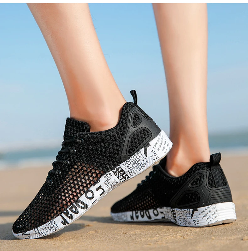 Men Women Barefoot Beach Shoes Water Wading Shoes For Fishing Swimming Aqua Mesh Sneakers Quick-Drying
