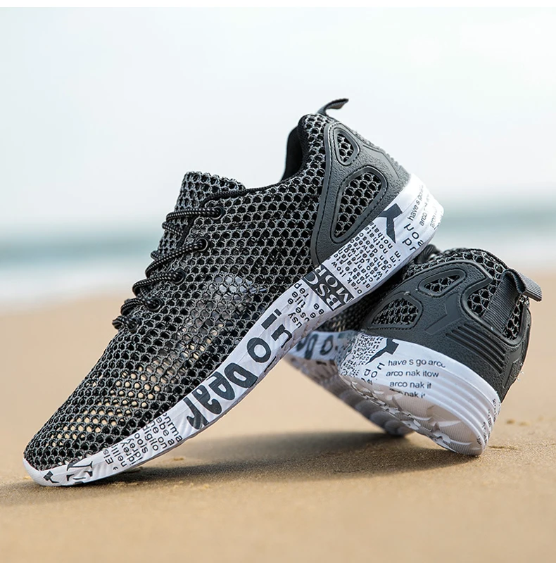 Men Women Barefoot Beach Shoes Water Wading Shoes For Fishing Swimming Aqua Mesh Sneakers Quick-Drying