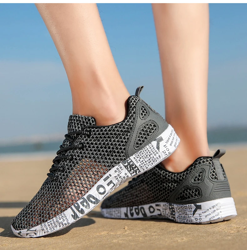 Men Women Barefoot Beach Shoes Water Wading Shoes For Fishing Swimming Aqua Mesh Sneakers Quick-Drying