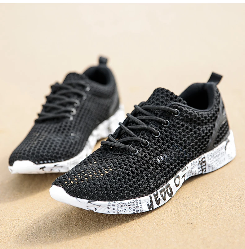 Men Women Barefoot Beach Shoes Water Wading Shoes For Fishing Swimming Aqua Mesh Sneakers Quick-Drying