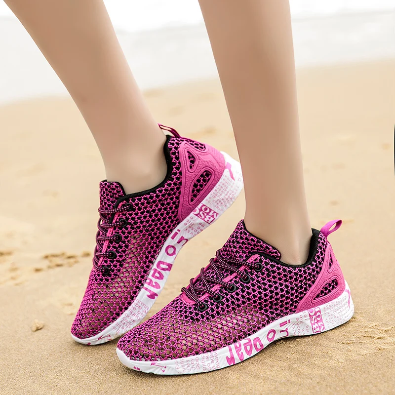 Men Women Barefoot Beach Shoes Water Wading Shoes For Fishing Swimming Aqua Mesh Sneakers Quick-Drying