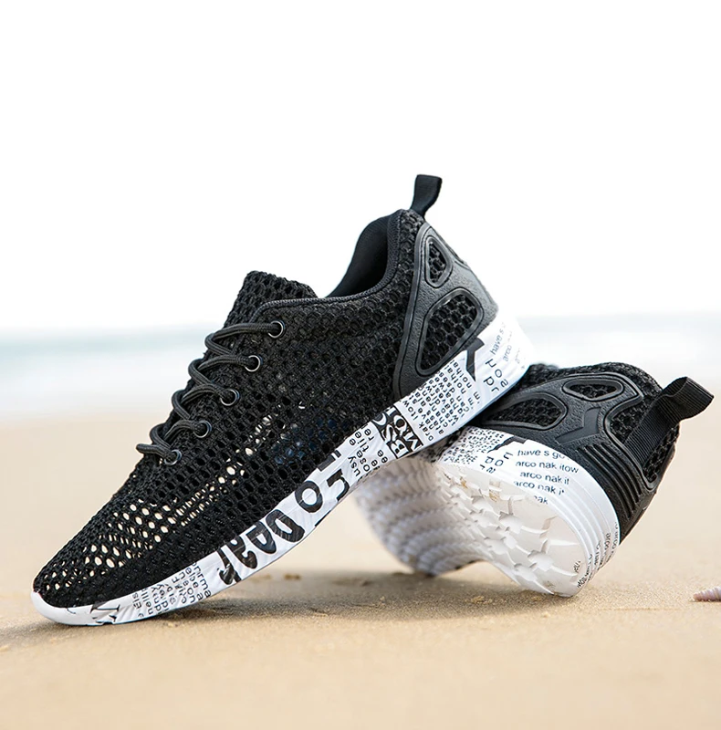 Men Women Barefoot Beach Shoes Water Wading Shoes For Fishing Swimming Aqua Mesh Sneakers Quick-Drying
