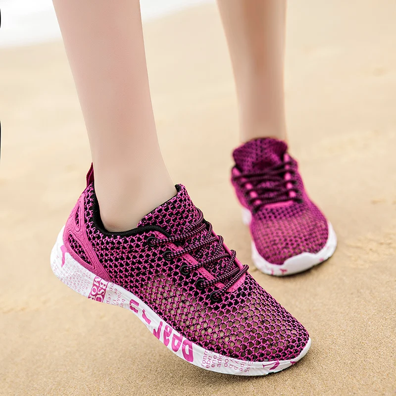 Men Women Barefoot Beach Shoes Water Wading Shoes For Fishing Swimming Aqua Mesh Sneakers Quick-Drying