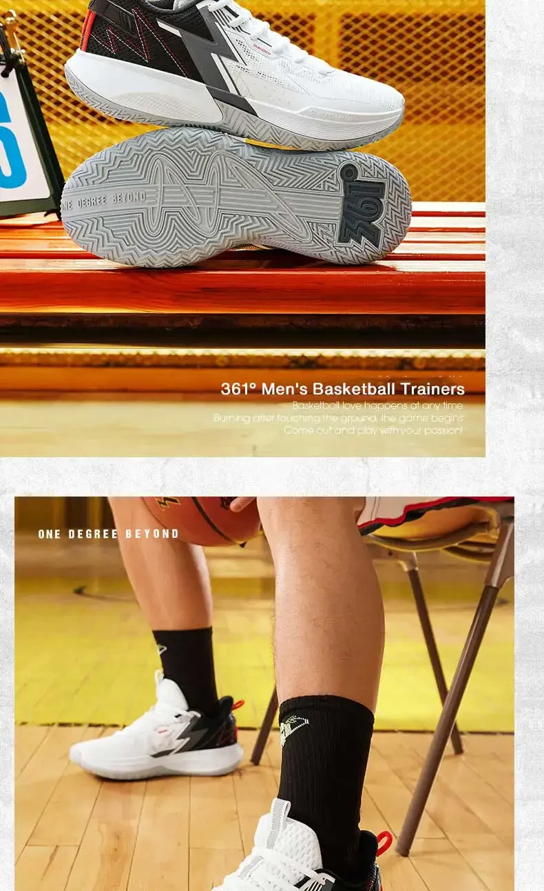 361 Degrees BIG3 Team SE Men Basketball Shoes Wear-Resistant Non-Slip Breathable Practical Training Male Sneaker 672411123