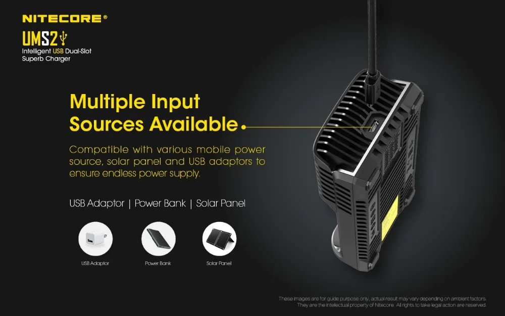 Dual-Slot Intelligent USB 3A Speedy Battery Charger with OLED Screen Display UMS2 Optional NL2160HP Battery for Electronics